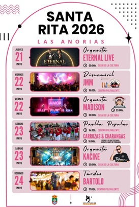 Fiestas de Santa Rita 2026 en Las Anorias